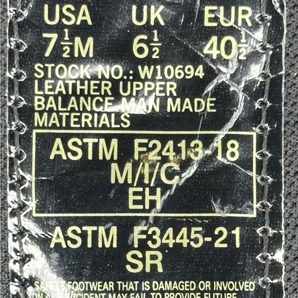 Wolverine NWT Black Floorhand Boots Waterproof Steel Toe Sz 7 1/2 - Picture 10 of 12